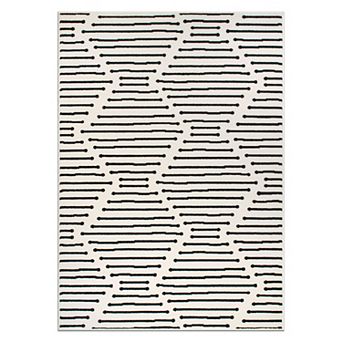World Rug Gallery Milan Boho Stripe Design Area Rug