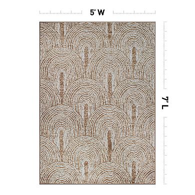 World Rug Gallery Milan Contemporary Bohemian Arch Area Rug