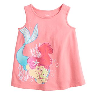 Disney's The Little Mermaid Ariel & Flounder Toddler & Girls 4-12 Physical Adaptive Double Tank Top by Jumping Beans®