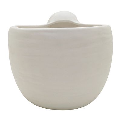 White Ceramic Shell Planter
