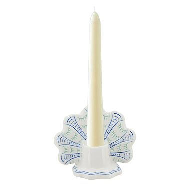 Shell Ceramic Taper Candle Holder Table Decor