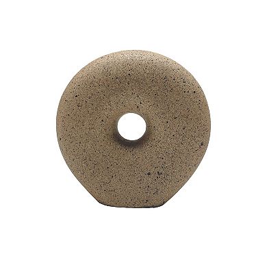 Brown Round Ceramic Sculpture