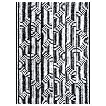 World Rug Gallery Modern Arch Pattern Stripe Area Rug