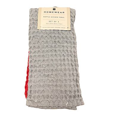 Homewear 3-Piece Solid Kitchen Towel Set