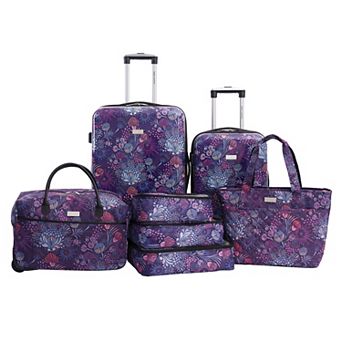 Bella Caronia 7 pc Expanding Rolling Hardside Spinner Luggage Set