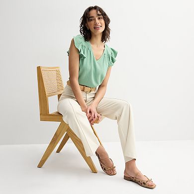 Juniors' Fair Haven Ruffle Airflow Top