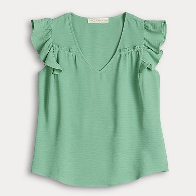 Juniors' Fair Haven Ruffle Airflow Top