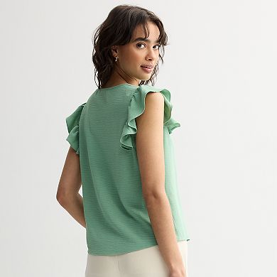Juniors' Fair Haven Ruffle Airflow Top