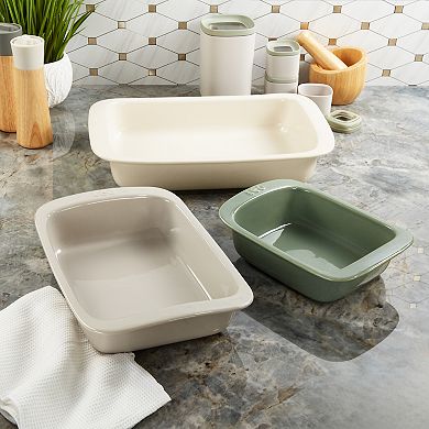 BergHOFF Balance 3-pc. Stone Rectangular Baking Dish Set