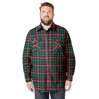 KingSize Men's Big & Tall Signature Plaid Flannel Shirt