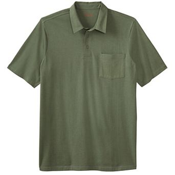 KingSize Men's Big & Tall Heavyweight Jersey Polo Shirt