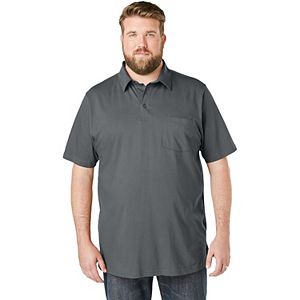 Boulder Creek Men's Big & Tall Short Sleeve Shirt | Denim-Look Lightweight Cotton