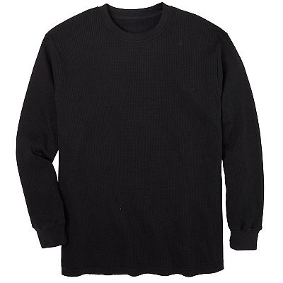 KingSize Men's Big Tall Waffle-Knit Thermal Crewneck Tee