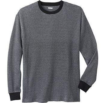 KingSize Men's Big & Tall Waffle-Knit Thermal Crewneck Tee