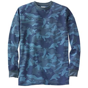 KingSize Men's Big & Tall Waffle-Knit Thermal Crewneck Tee