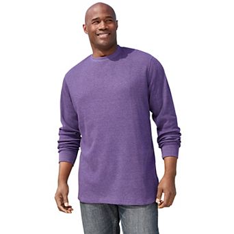 KingSize Men's Big & Tall Waffle-Knit Thermal Crewneck Tee