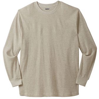 KingSize Men's Big & Tall Waffle-Knit Thermal Crewneck Tee