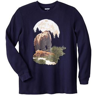 KingSize Men's Big & Tall Waffle-Knit Thermal Crewneck Tee