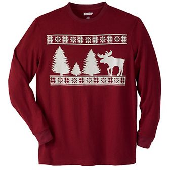 KingSize Men's Big & Tall Waffle-Knit Thermal Crewneck Tee