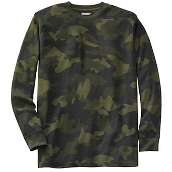 KingSize Men's Big & Tall Waffle-Knit Thermal Crewneck Tee