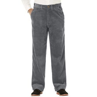 KingSize Men's Big & Tall Six-Wale Corduroy Plain Front Pants