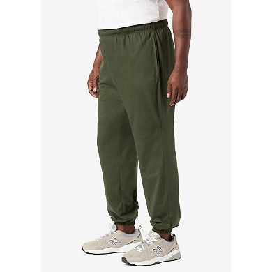 KingSize Men's Big & Tall Lightweight Jersey Elastic Cuff Sweatpants