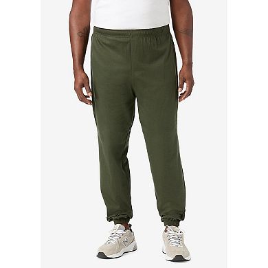 KingSize Men's Big & Tall Lightweight Jersey Elastic Cuff Sweatpants