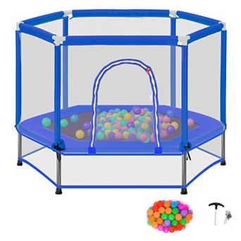 Merax 55'' Toddlers Trampoline with Safety Enclosure Net and Balls