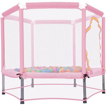 Merax 55'' Toddlers Trampoline with Safety Enclosure Net and Balls