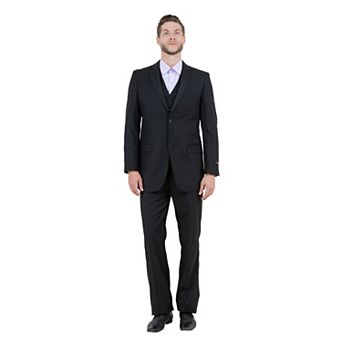 Men's Modern-Fit 3 pc Solid Suit Set w/ Jacket, Vest and Pants