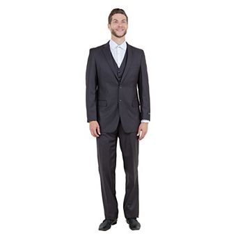 Men's Modern-Fit 3 pc Solid Suit Set w/ Jacket, Vest and Pants