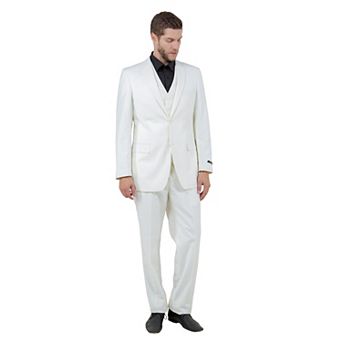 Men's Modern-Fit 3 pc Solid Suit Set w/ Jacket, Vest and Pants