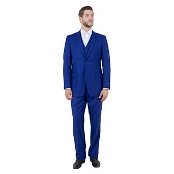 Men's Modern-Fit 3 pc Solid Suit Set w/ Jacket, Vest and Pants
