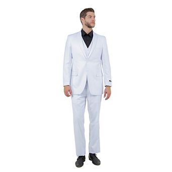 Men's Modern-Fit 3 pc Solid Suit Set w/ Jacket, Vest and Pants
