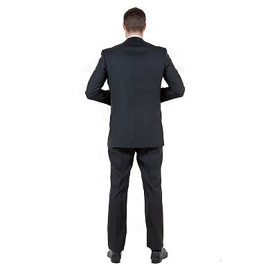 Men's Modern-Fit 3pc Sharkskin Suit Set, Notch Lapel