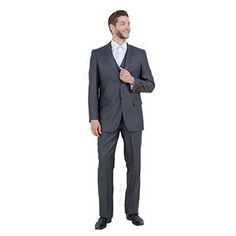 Men's Modern-Fit 3 pc Sharkskin Suit Set, Notch Lapel