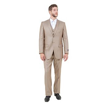 Men's Modern-Fit 3 pc Sharkskin Suit Set, Notch Lapel