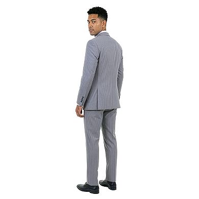 Men's Modern-Fit 3pc Pinstripe Suit Set, Notch Lapel