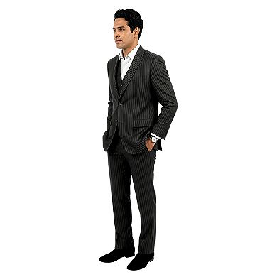 Men's Modern-Fit 3pc Pinstripe Suit Set, Notch Lapel