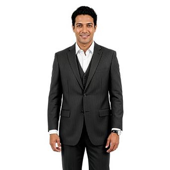 Men's Modern-Fit 3 pc Pinstripe Suit Set, Notch Lapel