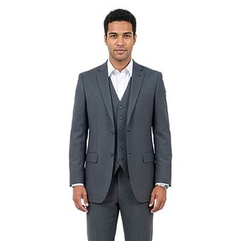 Men's Modern-Fit 3 pc Pinstripe Suit Set, Notch Lapel