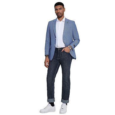 Men's Slim-Fit Blazer, Birdseye Pattern
