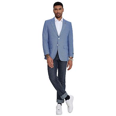Men's Slim-Fit Blazer, Birdseye Pattern