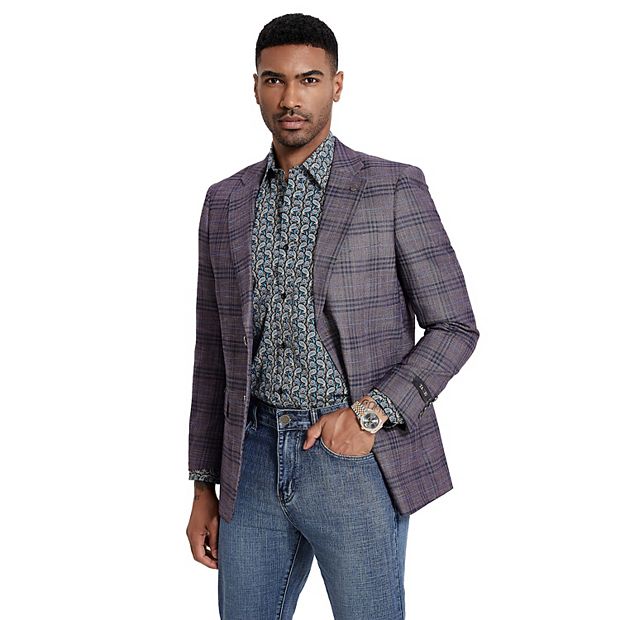 Men s Glen Plaid Jacket Blazer Only