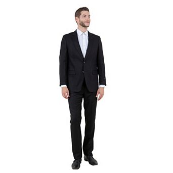 Mens Solid Notch Lapel Jacket Only With a Linen Look