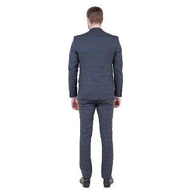 Men's Hybrid-Fit Glen Plaid 3pc Suit Set