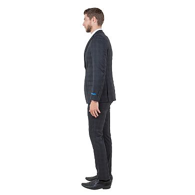 Men's Hybrid-Fit Glen Plaid 3pc Suit Set