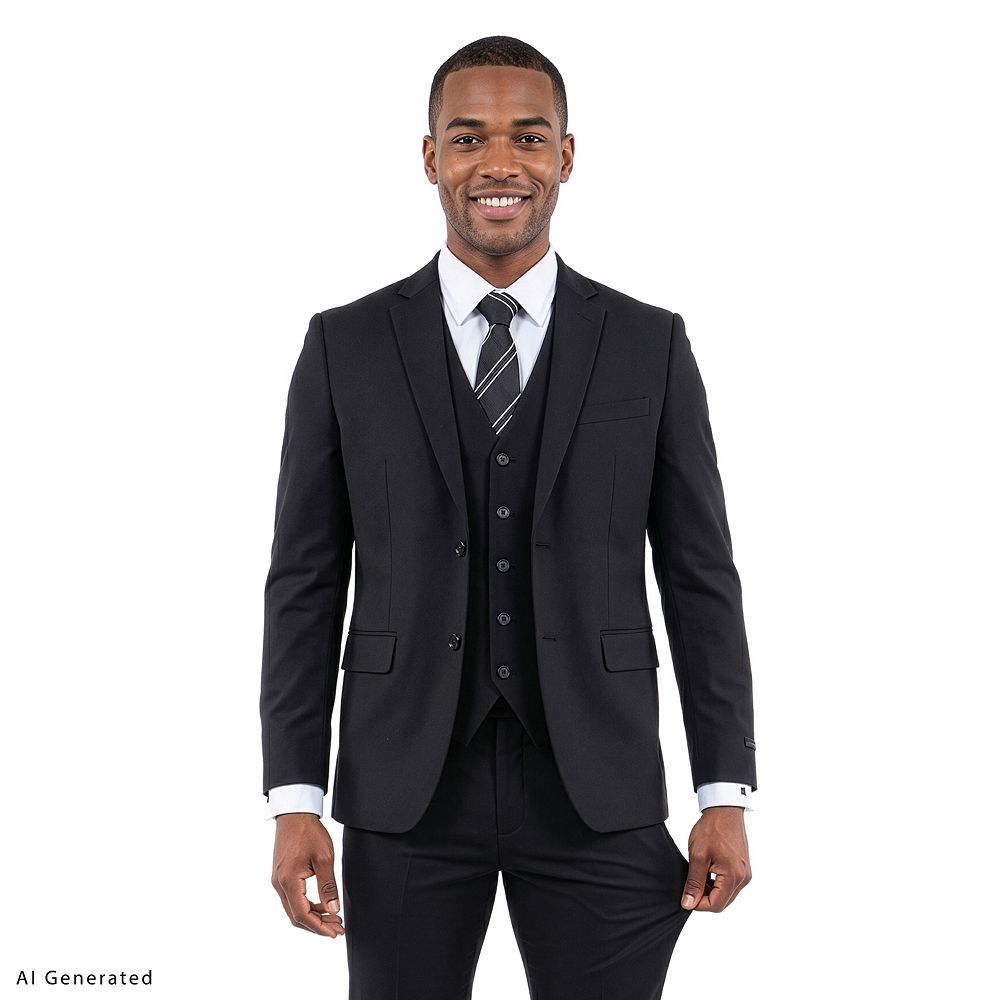 Men's 4-Way Stretch Slim-Fit 3pc Suit Set (Made to Move)