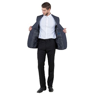 Men's Tailored Fit Plaid Sport Coat W/ Linen Look