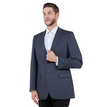 Men's Tailored Fit Plaid Sport Coat W/ Linen Look